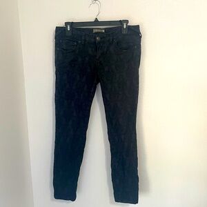 Free people Black Damask cropped Pants, size 28